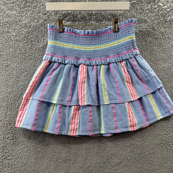 Vineyard Vines Womens Beachy Stripe Smocked Tiered Skirt Small - Picture 3 of 8